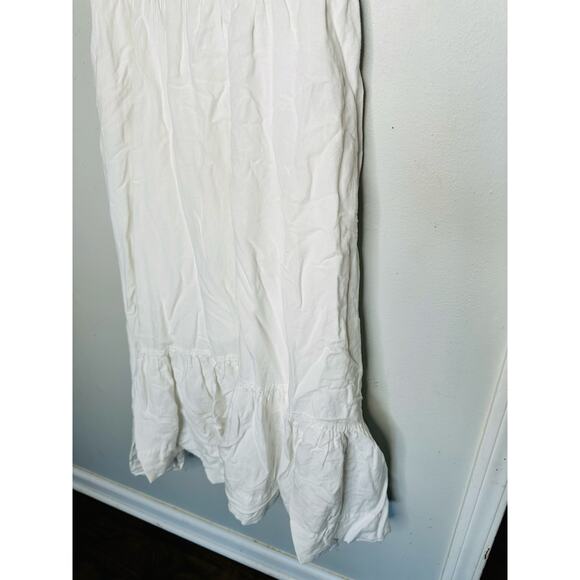 JONATHAN SIMKHAI White Kitzia Linen Cover Up Bustier Midi Dress Size Large - Picture 7 of 12